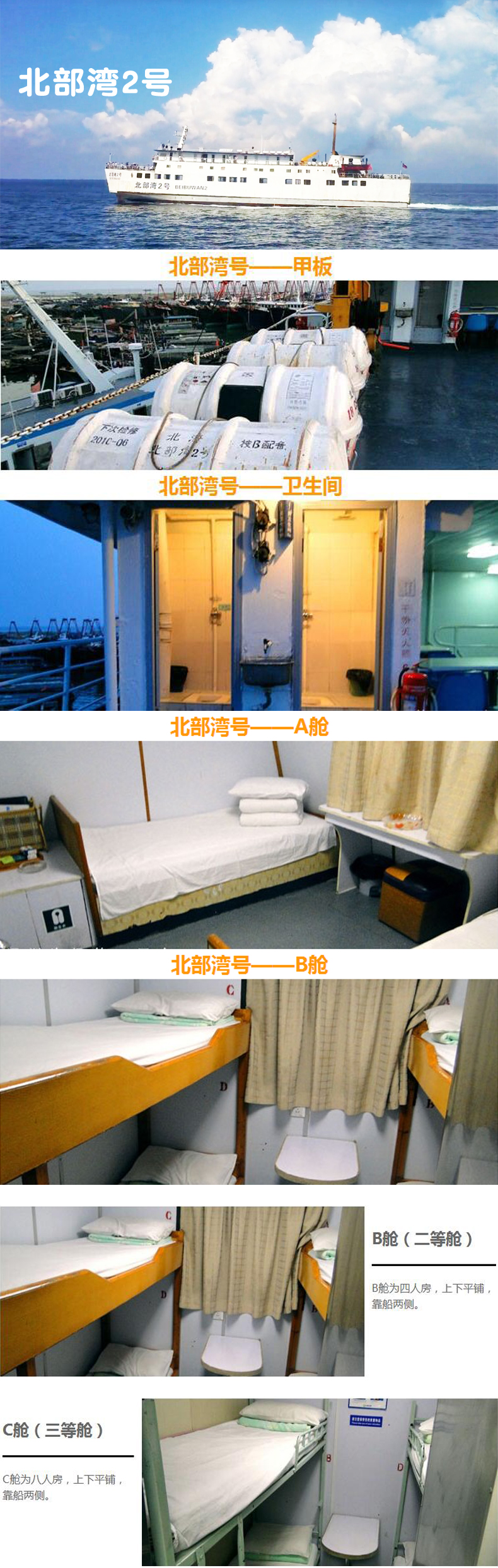 北海-海口单程船票(正规渠道出票 北部湾66号/北部湾2