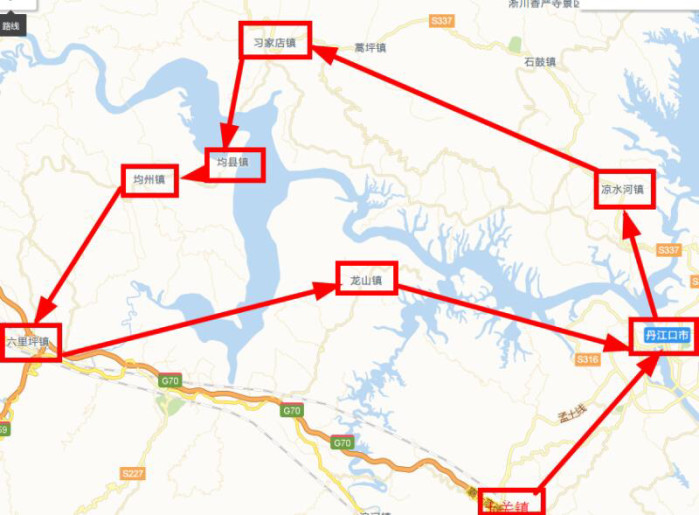 求武汉到丹江口水库,三天环库自驾游路线图?图片