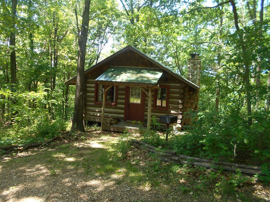 pine log cabin