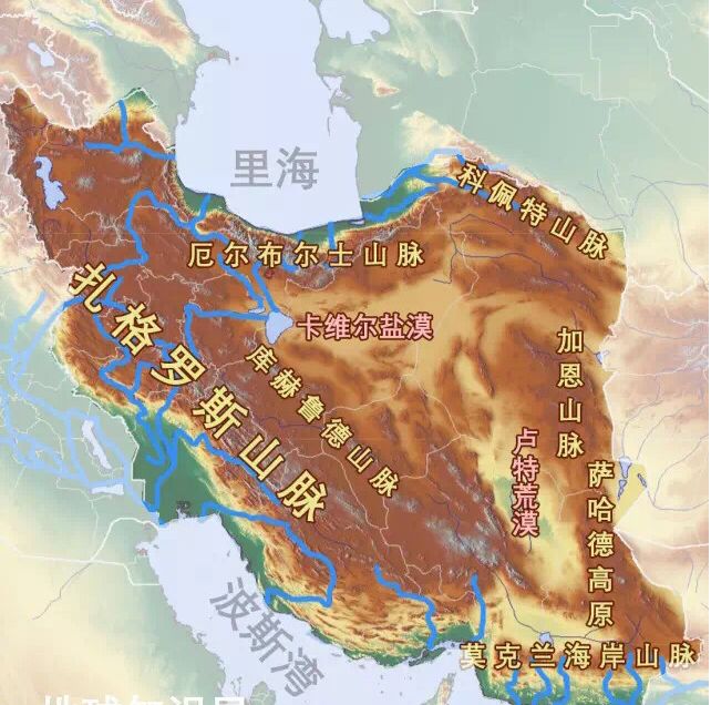 里海周边国家地图