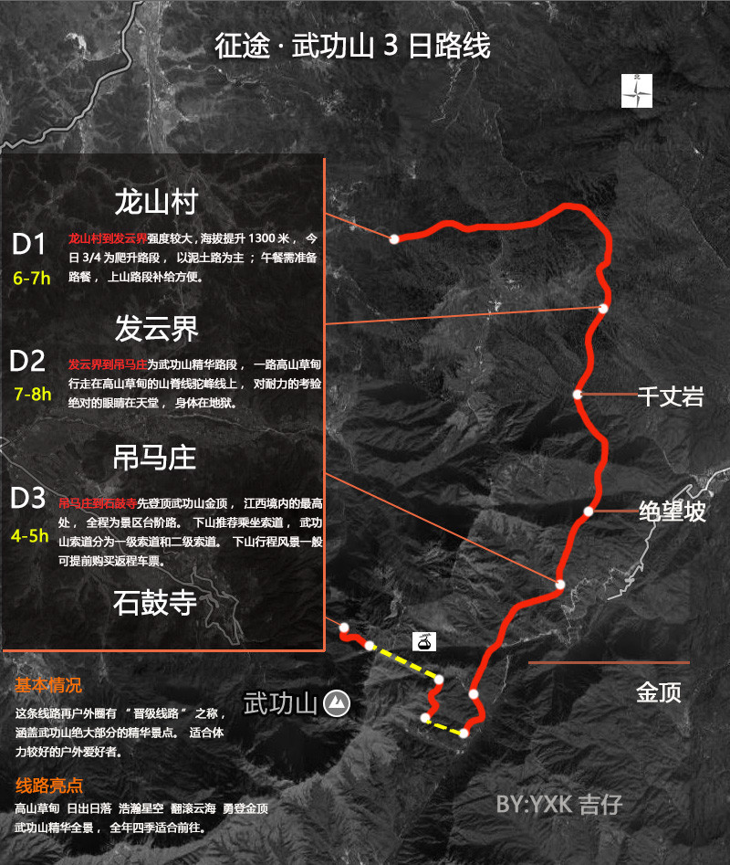 人均395起 江西武功山3日游 征途行·徒步35km·2人承行