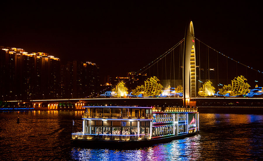 蓝海豚珠江夜游船票(工行牡丹卡号/特步号可选)