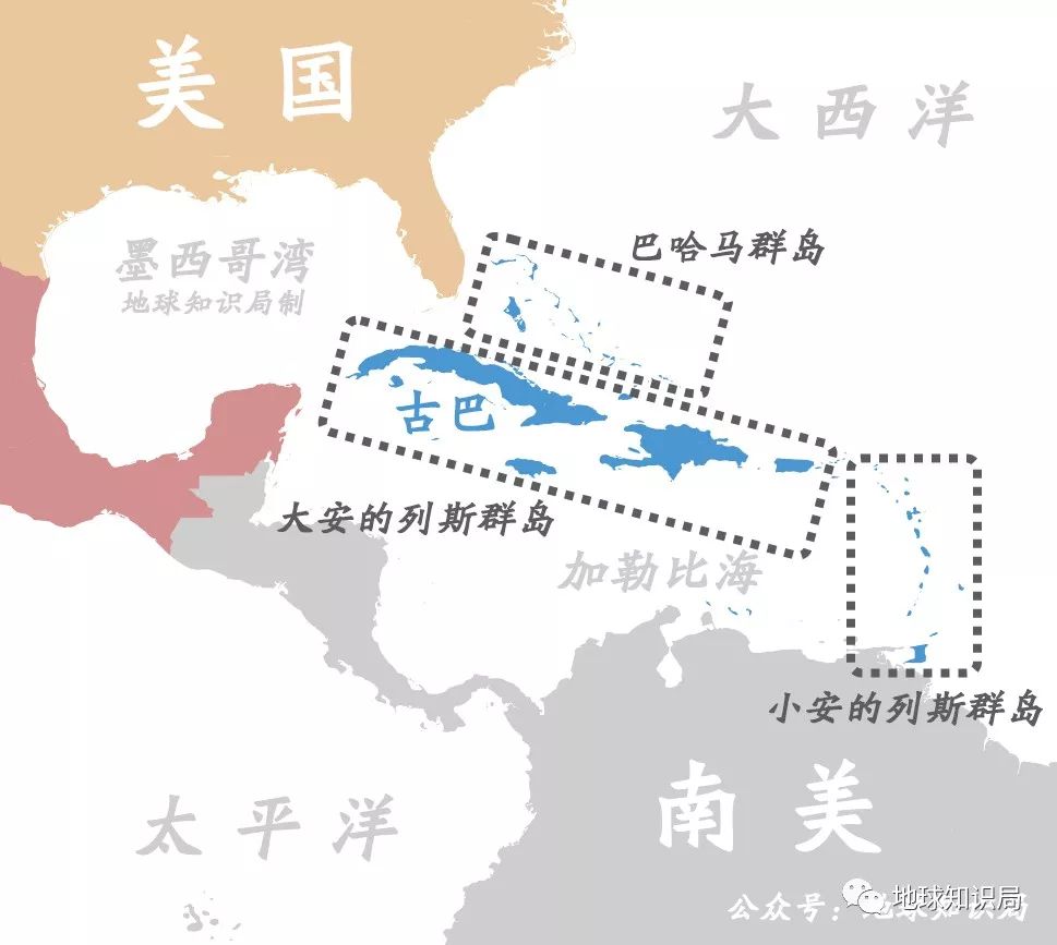 总面积为24万平方公里的西印度群岛分为三个次一级的岛链状群岛—大安