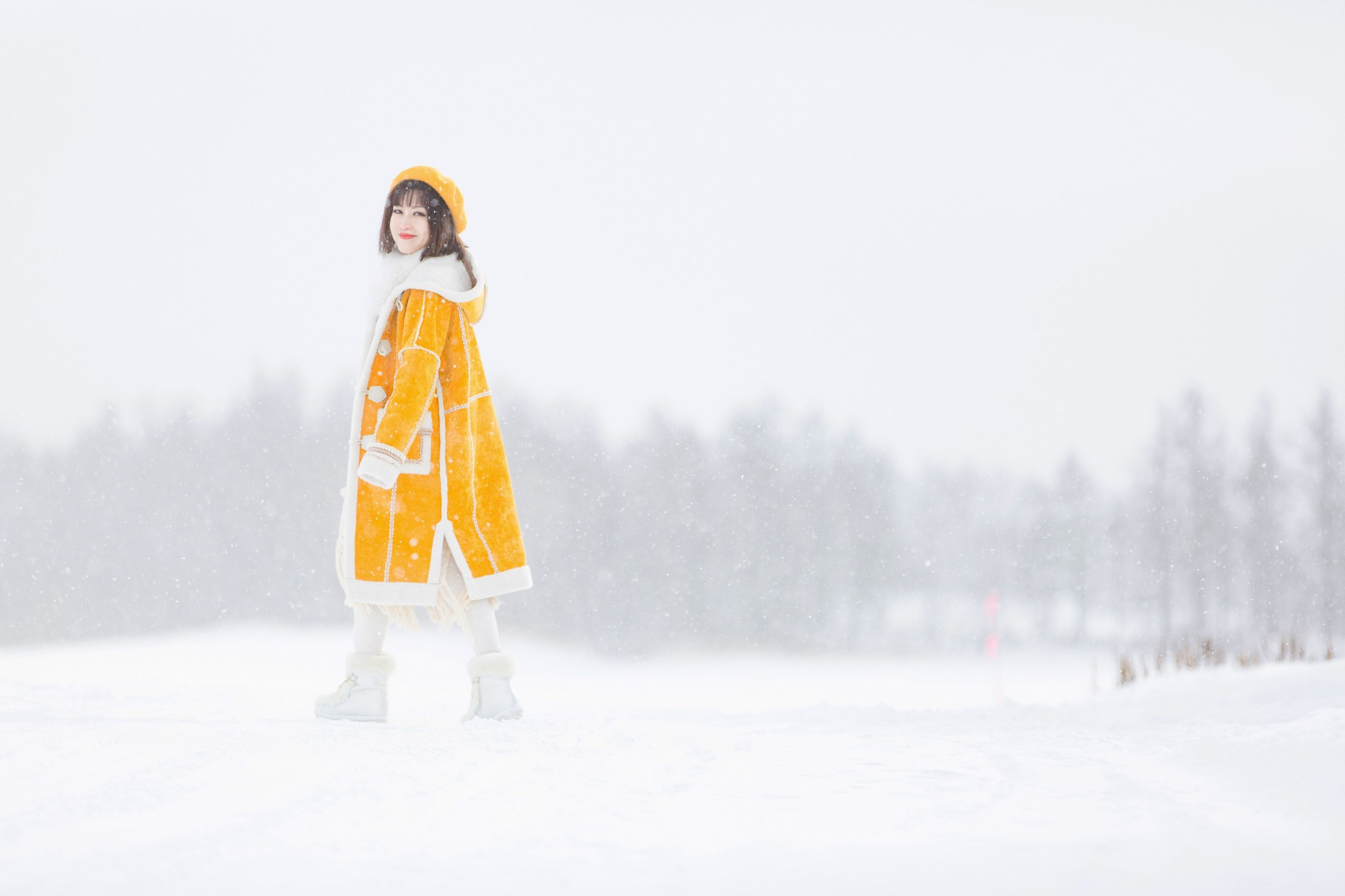 如何在北海道拍出有创意的冬季雪景人像