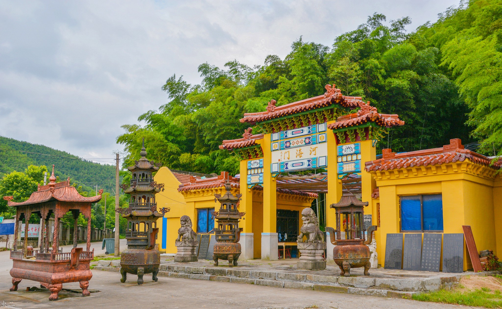 宜兴 千年七叶树 河海门 九峰禅寺 龙珠湖