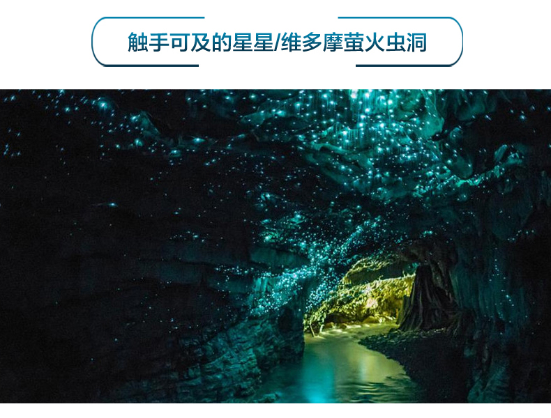 纯玩中文团 / 新西兰北岛2日经典风光之旅 含 怀托摩萤火虫洞 女皇号