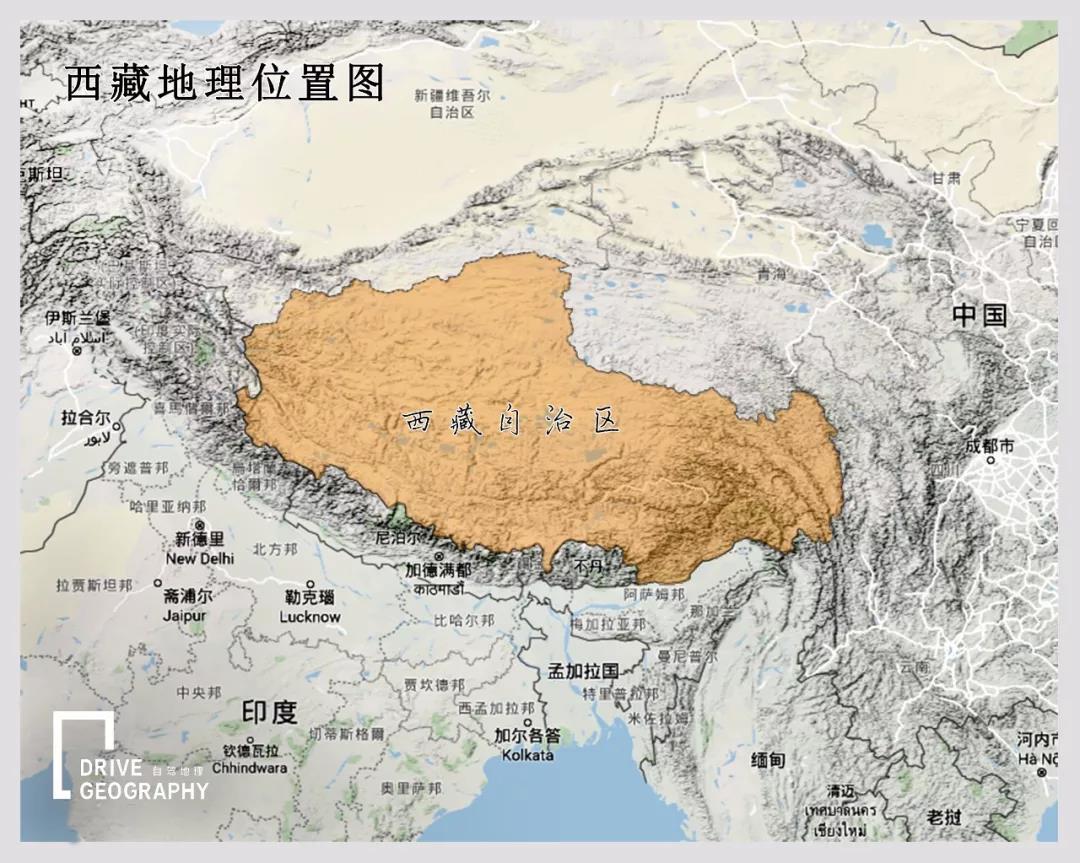 西藏地理位置,@《中国自驾地理》