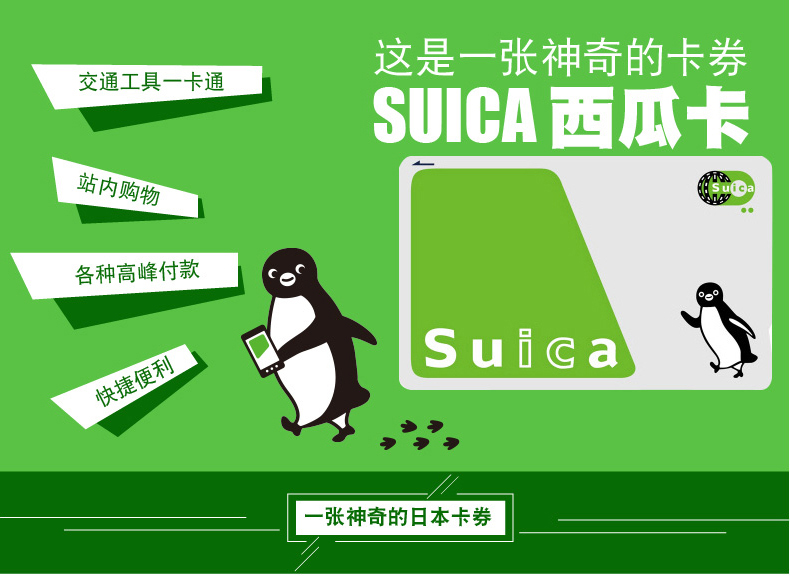 日本交通充值卡 西瓜卡suica