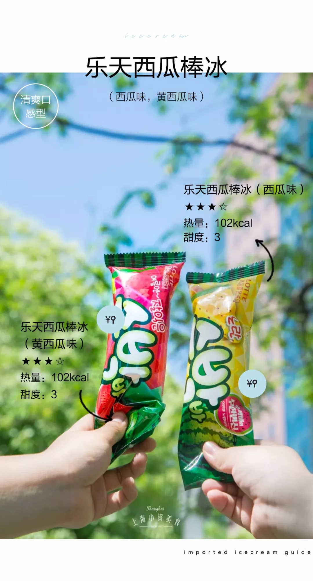 乐天西瓜棒冰(西瓜味,黄西瓜味)