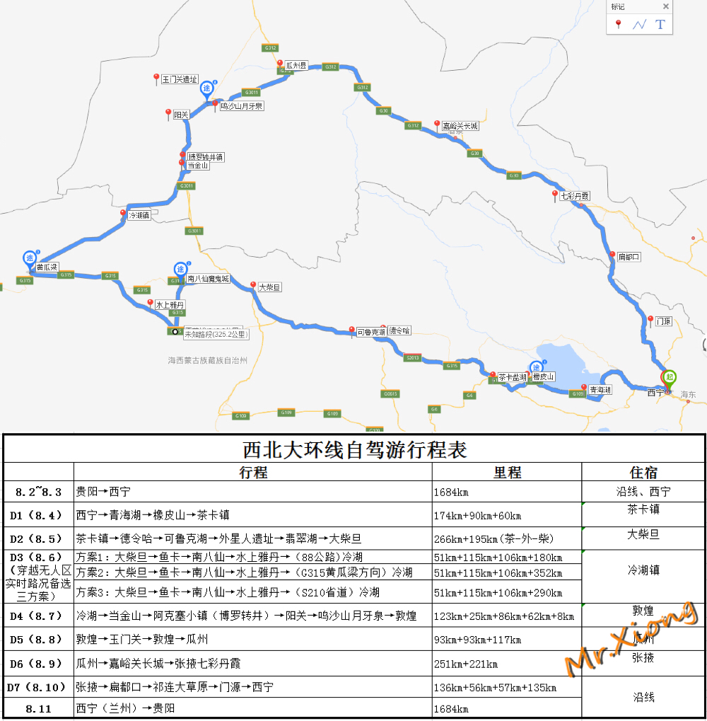 自驾西北大环线
