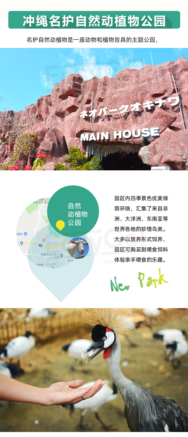 即订即用 冲绳名护neo自然动植物公园电子门票(小火车体验可选/扫码