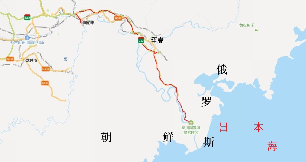 俺水上漂最初的计划是投宿 珲春 ,转天到 珲春 的防川村,地图上称其为