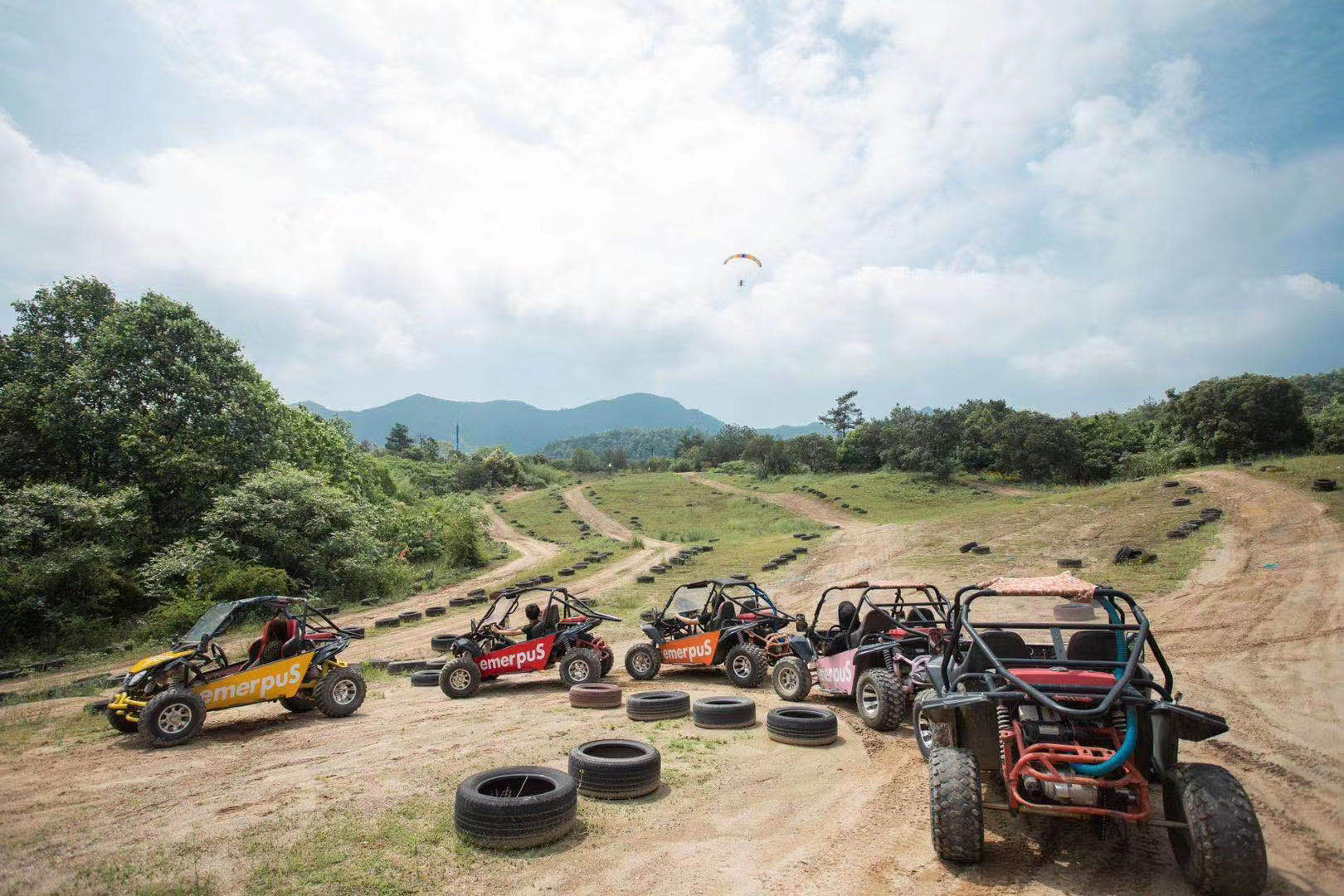 千岛湖山地越野卡丁车俱乐部门票4km车程随买随用可选天迹热气球滑翔