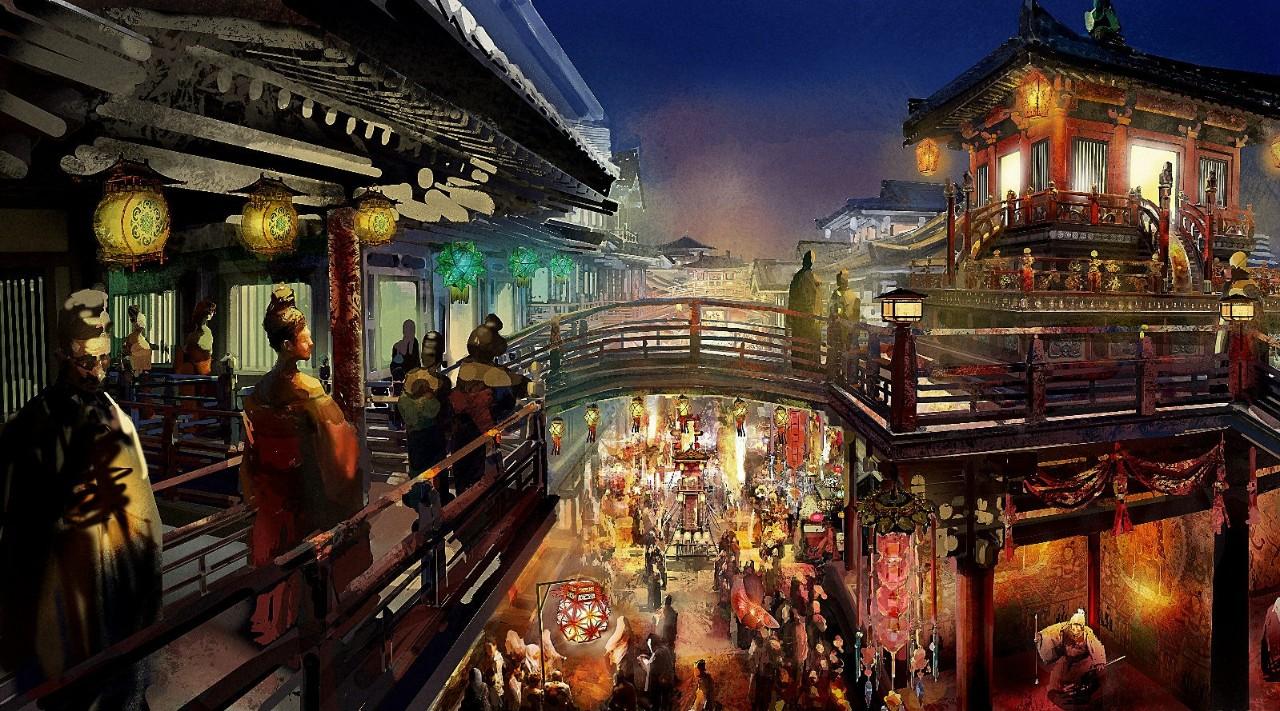 夜色唐城襄阳华美达酒店入住一晚 唐城夜场/日场门票