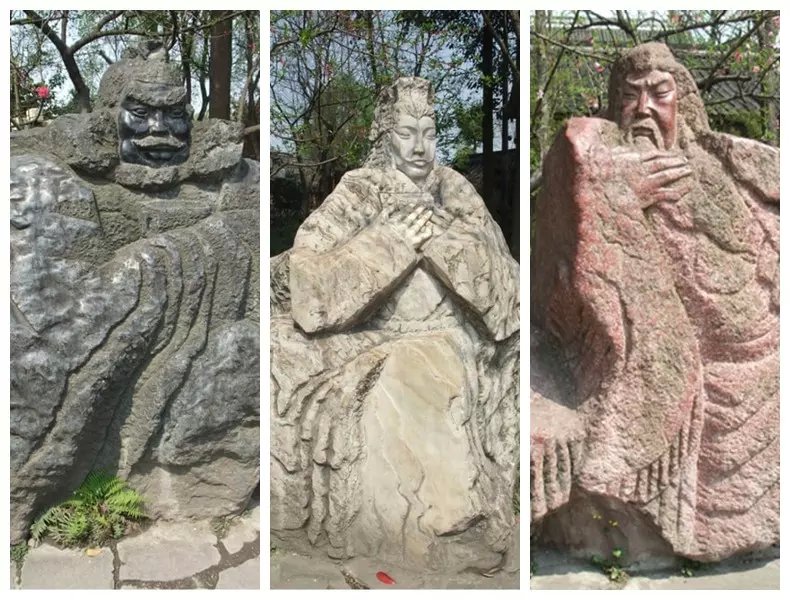 Image result for 武侯祠 刘关张雕像