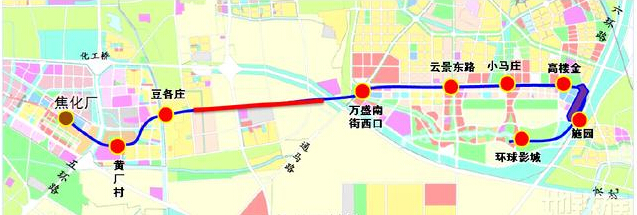 北京地铁7号线东延图，北京地铁七号线将东延至通州