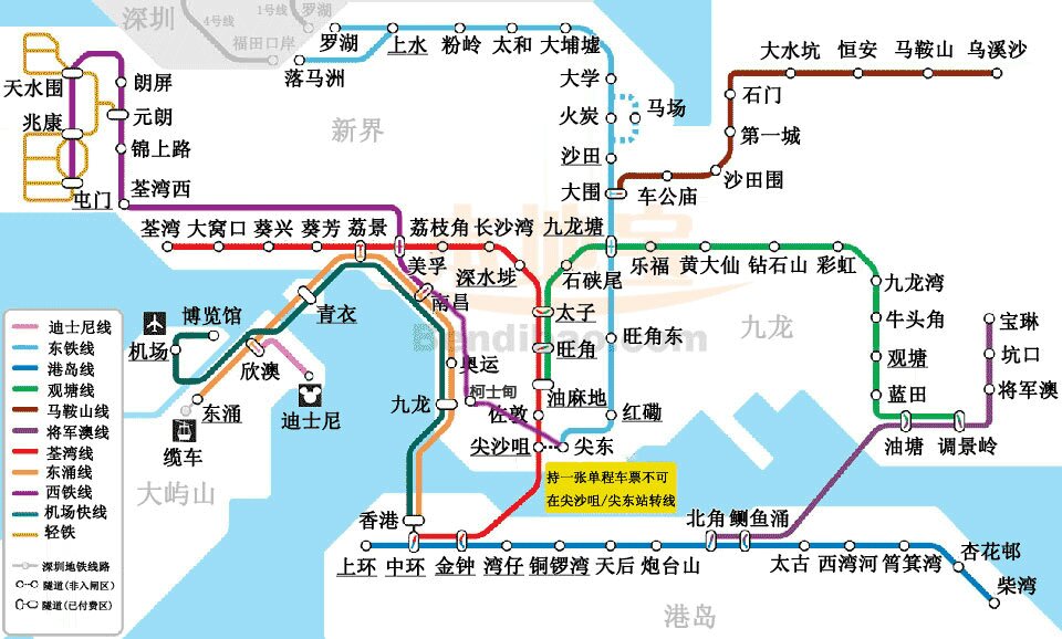 香港地铁线路图