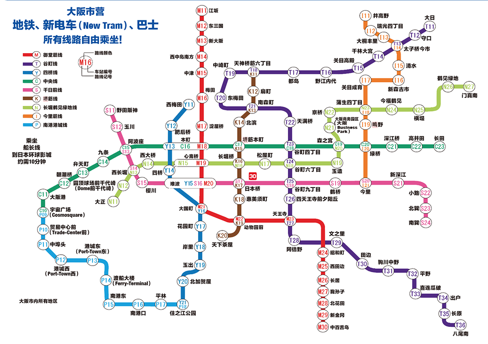 大阪地铁交通卡一日乘车券