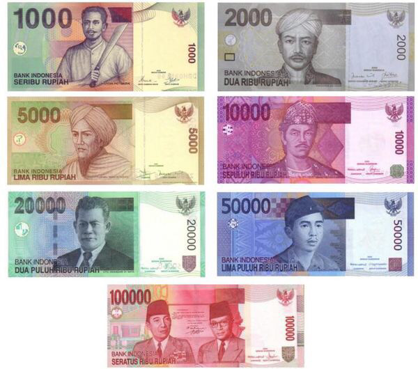 巴厘岛印尼盾面值分别是?相当于人民币