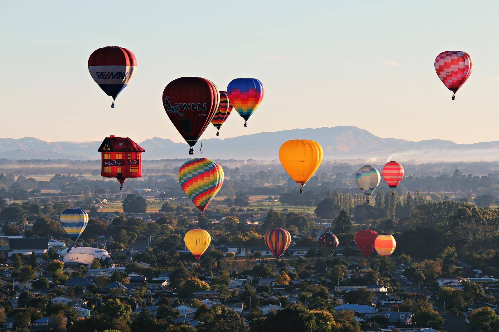 基督城坎特伯雷日出热气球之旅