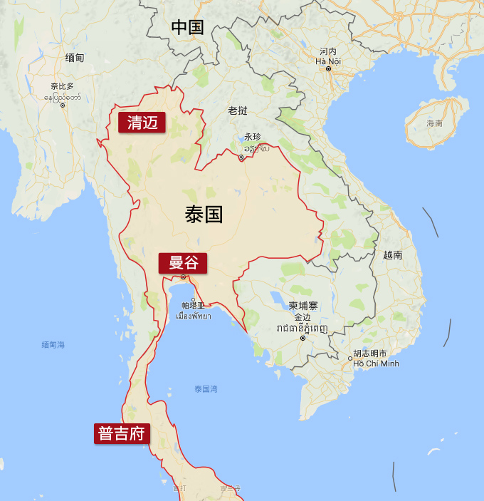               泰国全境地图