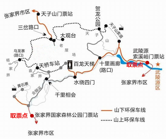 武陵源核心景區張家界國家森林公園成人票4日有效極速出票含環保車金