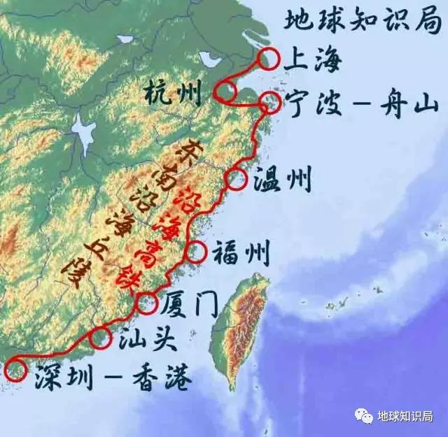 中国东南沿海城市地图图片