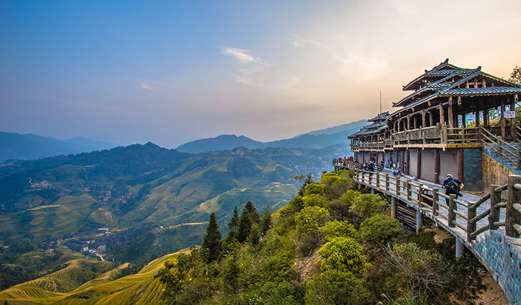 纯玩0购物龙脊梯田金坑梯田金佛顶一日游徒步缆车畅游双景点