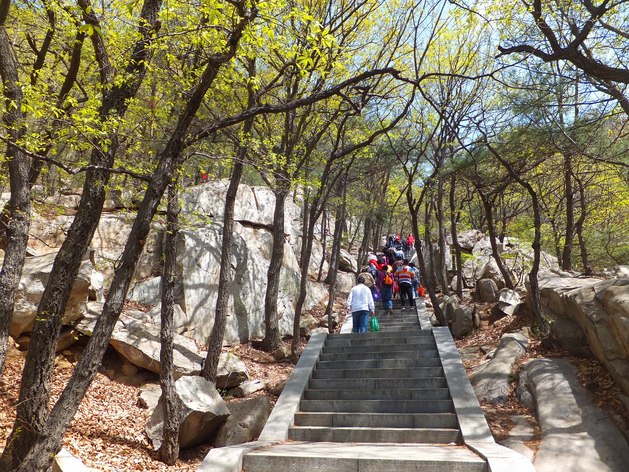 徒步蒙山主峰龟蒙顶平邑蒙山