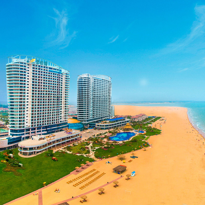 海阳碧桂园十里金滩酒店-海景客房1晚 双人自助早餐 双人温泉
