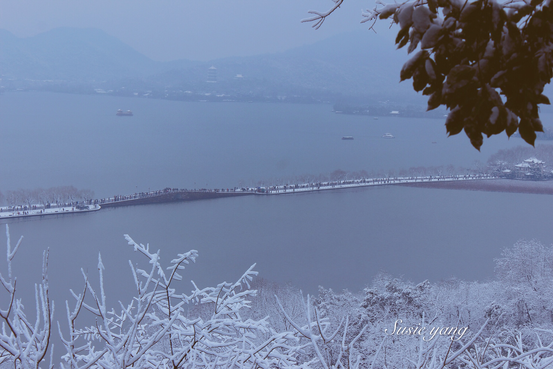 杭州美景断桥残雪图片