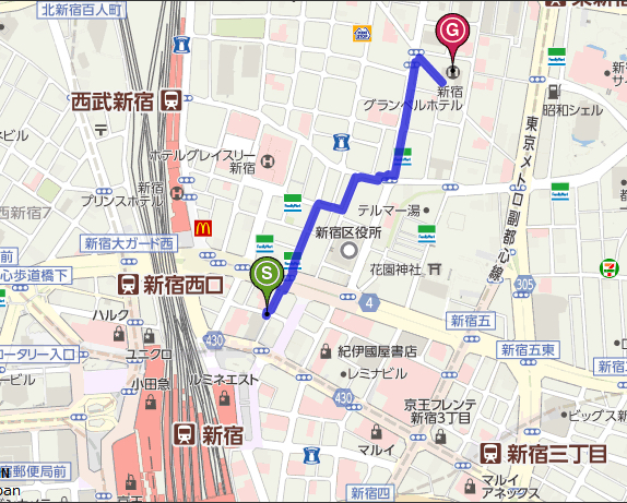 从jr新宿站到新宿格兰贝尔酒店怎么走 马蜂窝问答