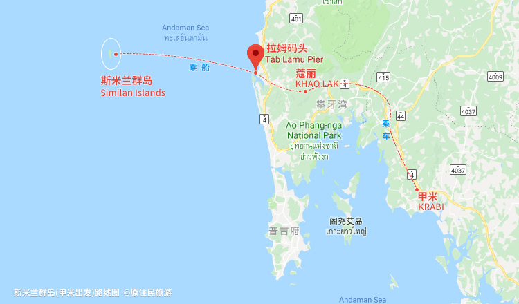 斯米兰岛地图图片