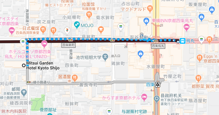 从三井ガーデンホテル京都四條到the Bridge Hotel Shinsaibashi Osaka最便利的交通方式 马蜂窝
