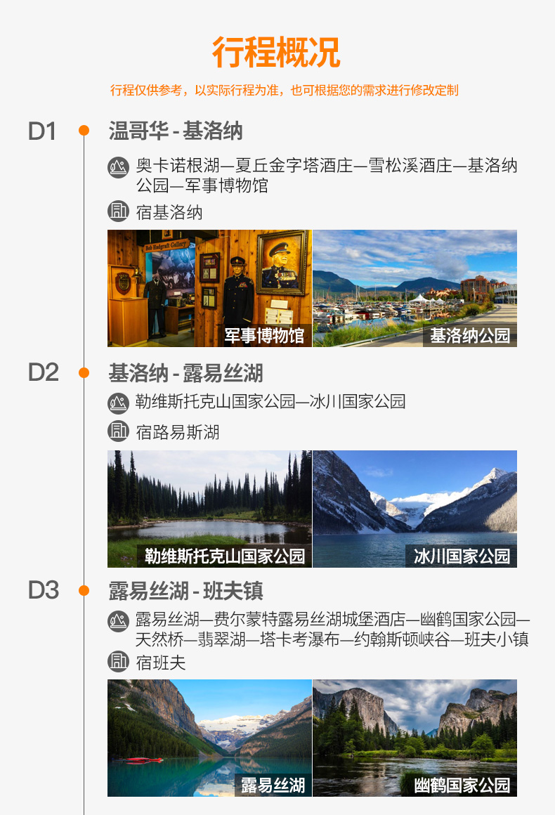 加拿大温哥华班夫国家公园露易丝湖落基山脉6日游 基洛纳 卡尔加里 斯卡莫斯 坎卢普斯 奥卡诺根湖 夏丘金字塔酒庄 冰川国家公园 马蜂窝自由行