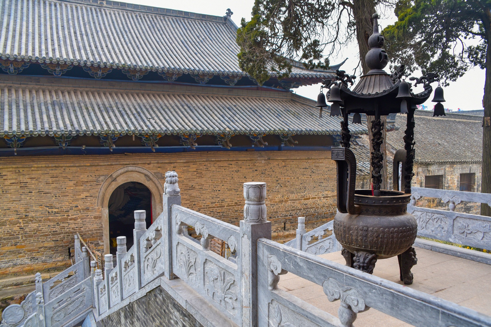 寿县古城-3 报恩禅寺 九级佛塔遗址(古塔巡礼系列之185)千年银杏 泥塑