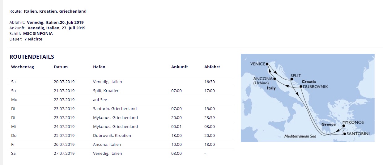2019暑假msc地中海游轮意大利克罗地亚希腊海岛七日详尽游记