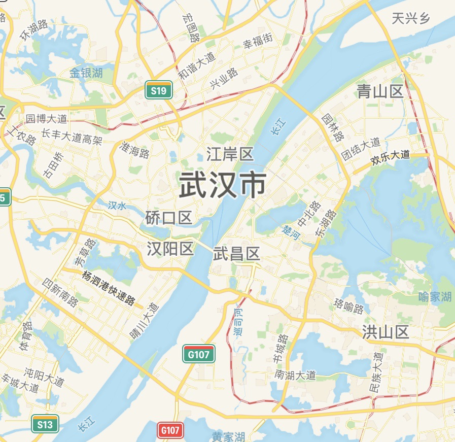 武汉三镇地图 分布图图片