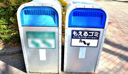   日本街头可见的可燃垃圾垃圾桶