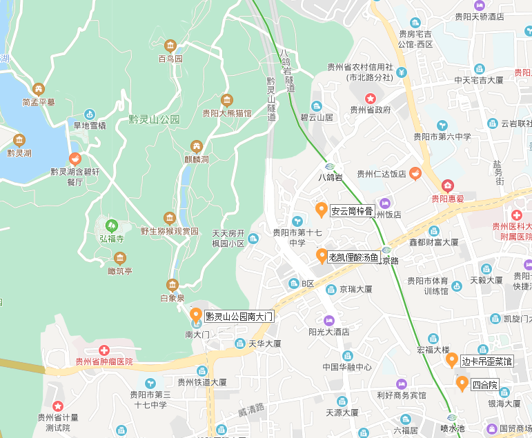 黔灵山公园的地图图片