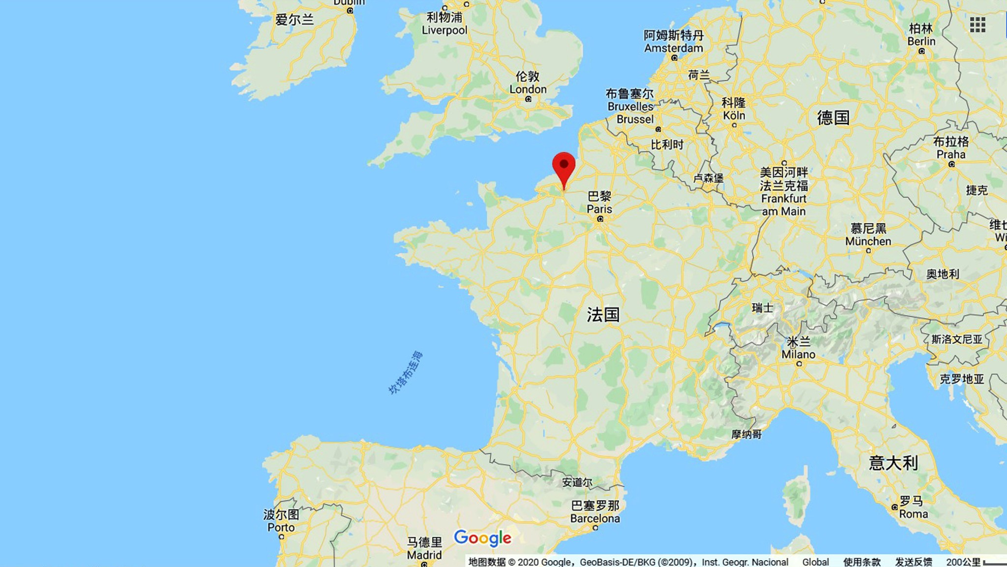 法国鲁昂地图图片