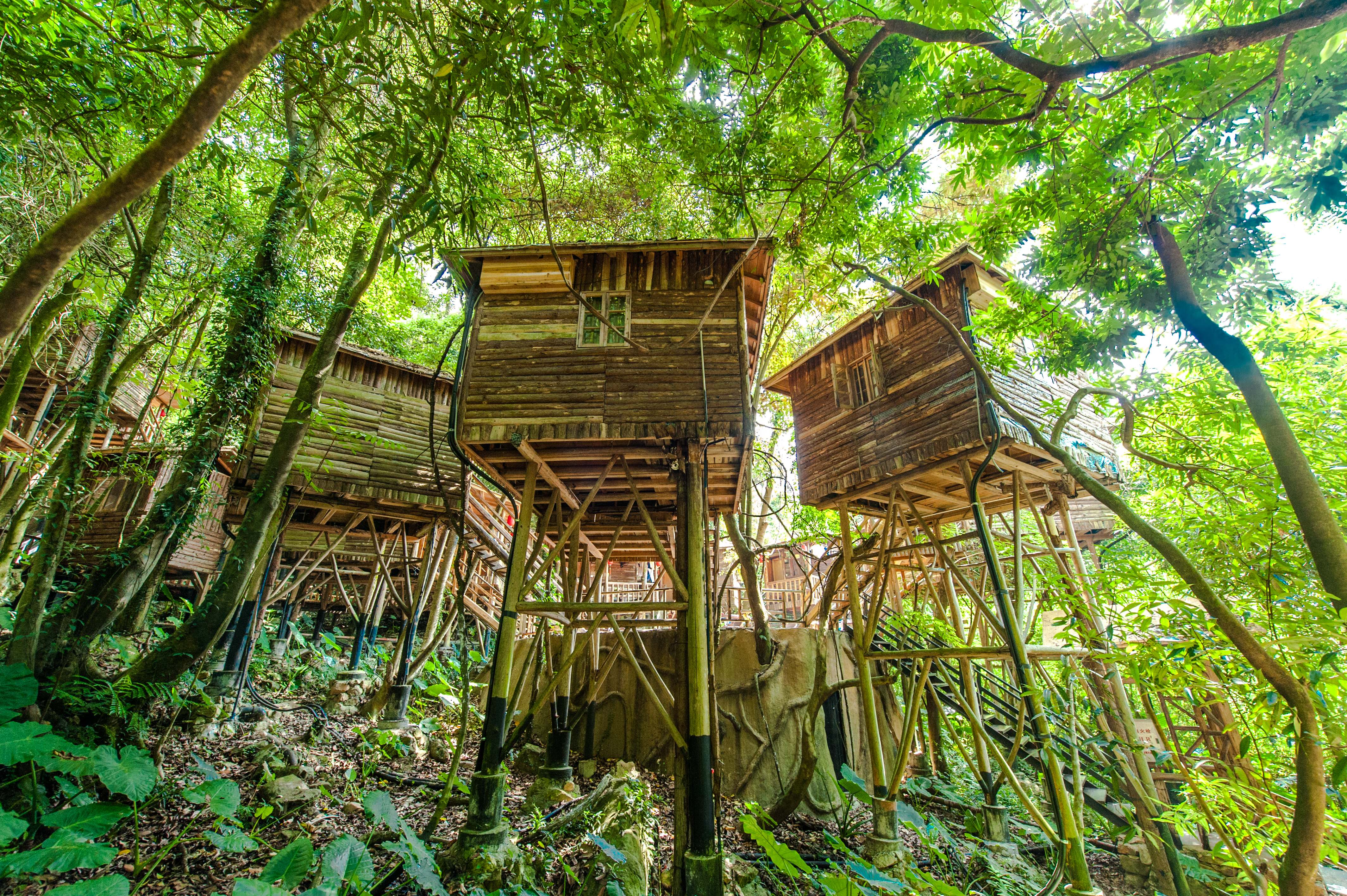 清远英德隆腾酒店2天1晚树上温泉打卡树屋村可选住九州驿站天门沟爬山
