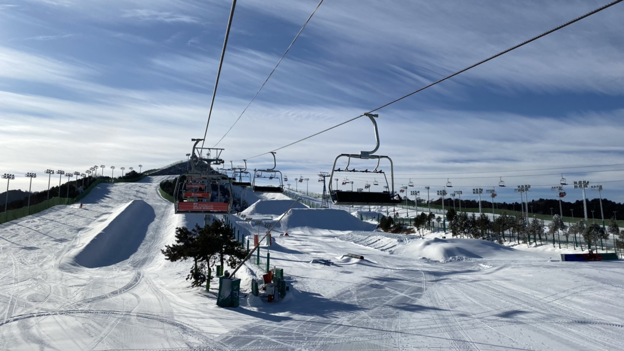 南山滑雪场缆车图片