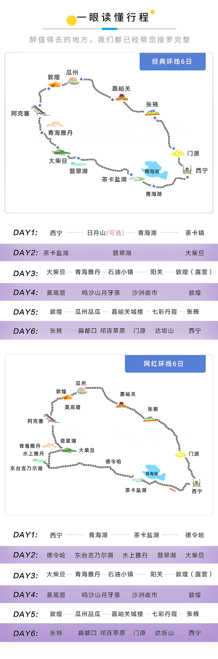 青海甘肃大环线包车 拼车6日游4 8人小团西宁包车 青海 湖旅游包车 茶卡盐湖 东台吉乃湖 水上雅丹 敦煌莫高窟 鸣沙山月牙泉 张掖七彩丹霞 祁连草原 安全无忧 舒心游玩 全览西北精华 马蜂窝自由行