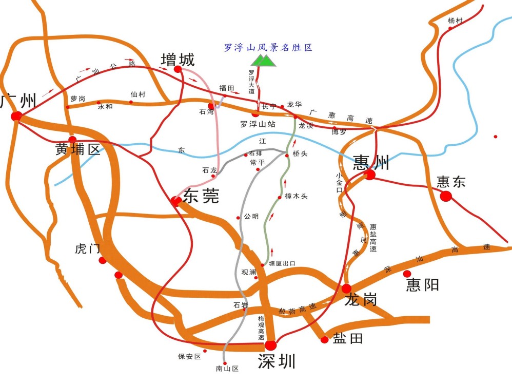 瀑布等自然景观丰,古村落,海湾,海岛分布在惠州境内,除市区内景点外