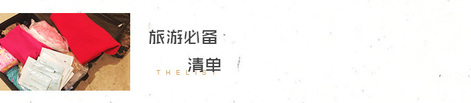 旅游必备清单 旅游必备清单